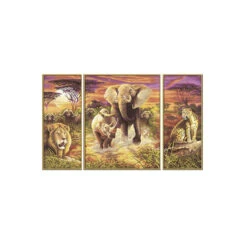 Afrika - De Grote Vijf - Schipper Drieluik 50 X 80 Cm