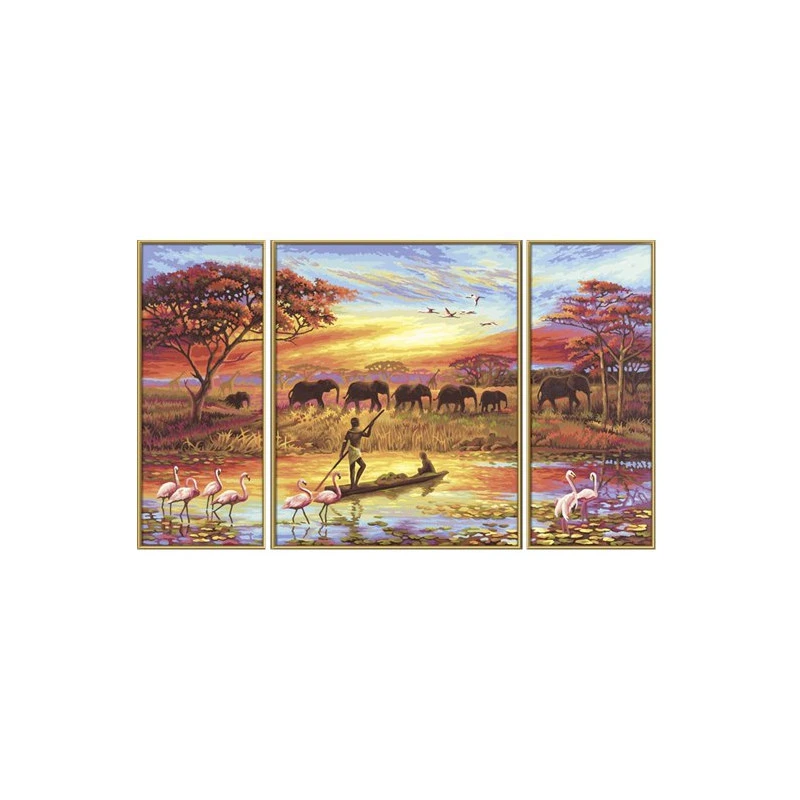 Afrika - Magie Van Een Continent - Schipper Drieluik 50 X 80 Cm