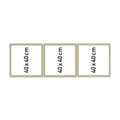 Goudkl. Aluminium Lijst Drieluik 40/120cm