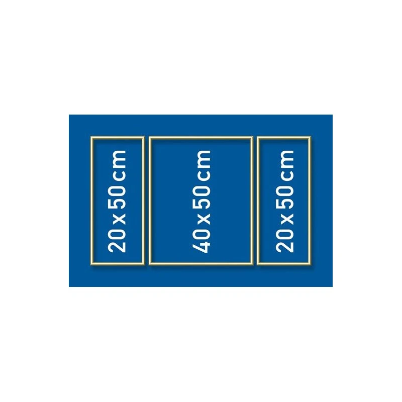 Goudkl. Aluminium Lijst Drieluik 50/80cm - Afbeelding 3