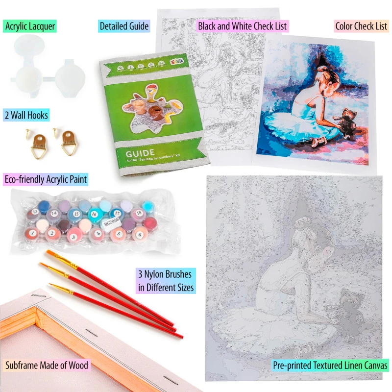 Ballerina - ITZ Schilderen Op Nummer 40 X 50 Cm - Afbeelding 4