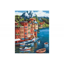 Bergdorp - Schilderen Op Nummer - 40 X 50 Cm