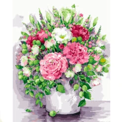 Bright Peonies - ITZ Schilderen Op Nummer 40 X 50 Cm