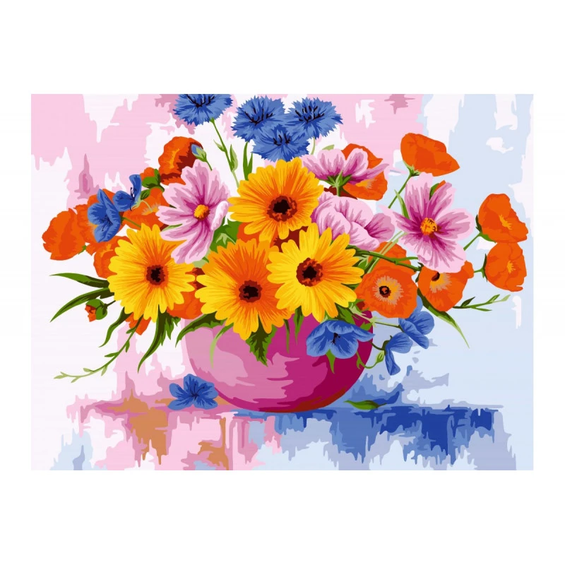 Field Flowers - Schilderen Op Nummer - 40 X 50 Cm