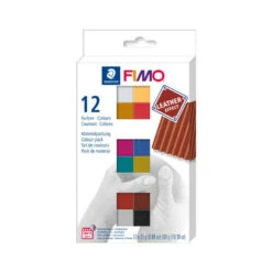 Fimo Leather Effect Set Met 12 Halve Blokken