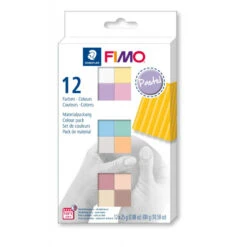 FIMO Soft Set Met 12 Halve Blokken Pastel