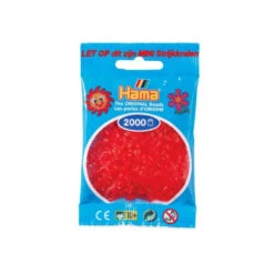 Hama Mini Kralen Kl 13 Rood Doorzichtig