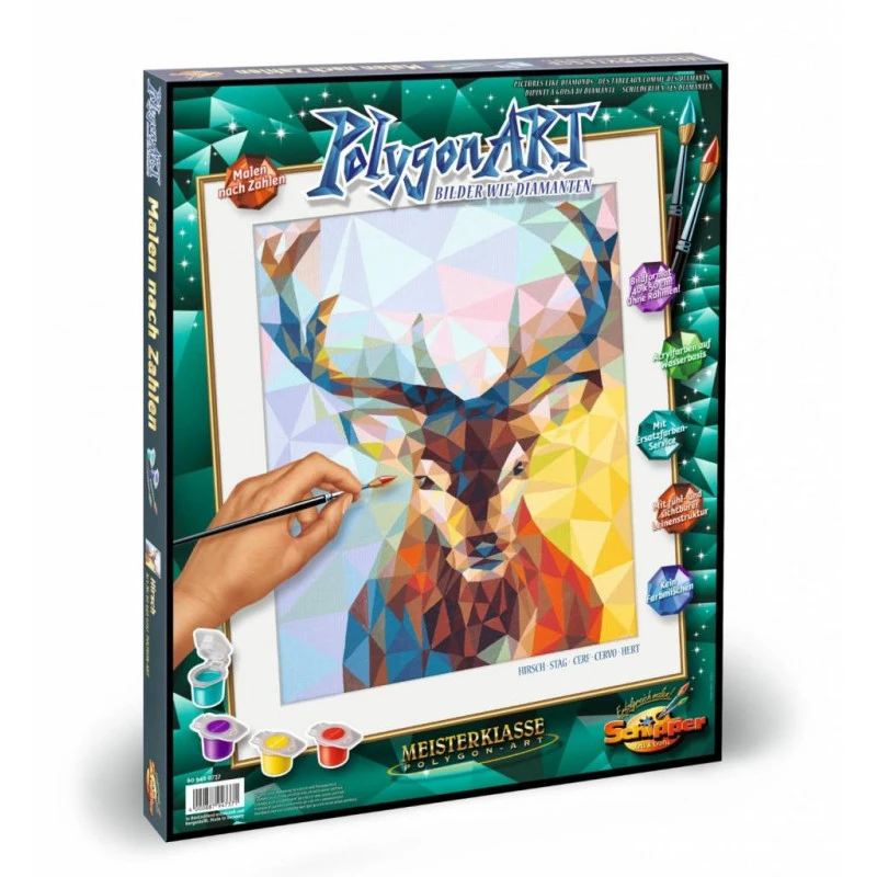 Hert - Polygon Art - Afbeelding 2