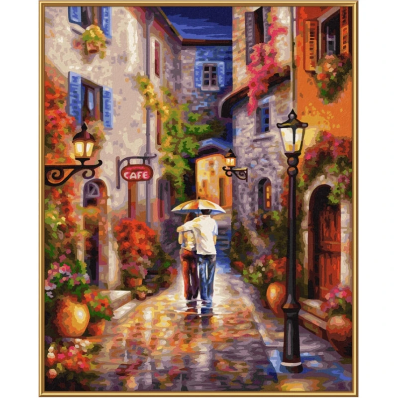 Het Romantisch Steegje - Schipper 40 X 50 Cm