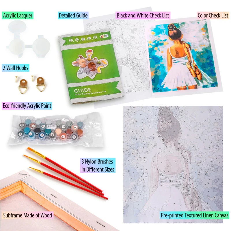 Little Ballerina - ITZ Schilderen Op Nummer 40 X 50 Cm - Afbeelding 4