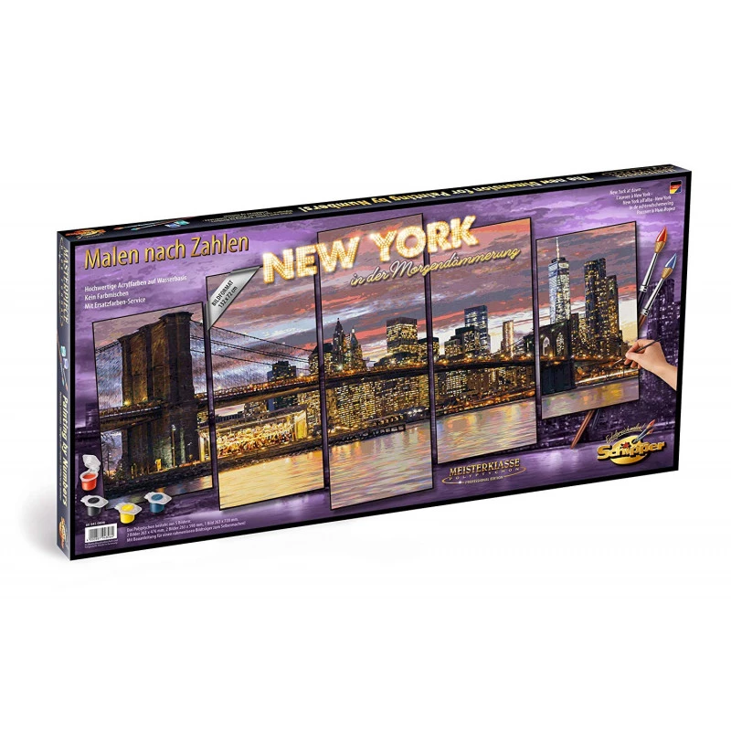New York In De Ochtendschemering - Schipper Vijfluik 72 X 132 Cm