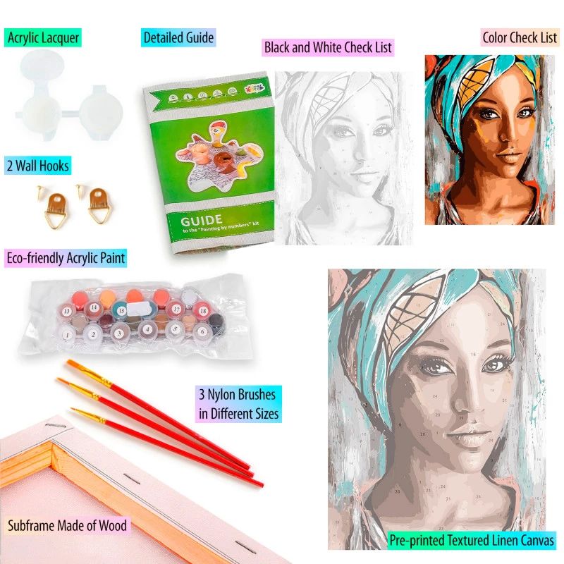 Oriental Beauty - ITZ Schilderen Op Nummer 40 X 50 Cm - Afbeelding 3