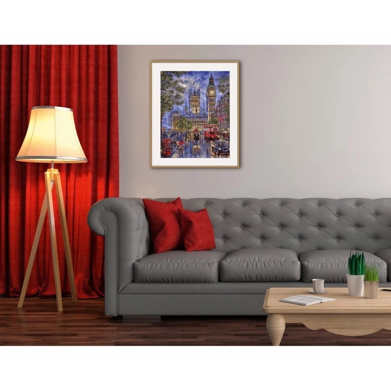 Volle Maan Boven Londen - Schipper 40 X 50 Cm - Afbeelding 3