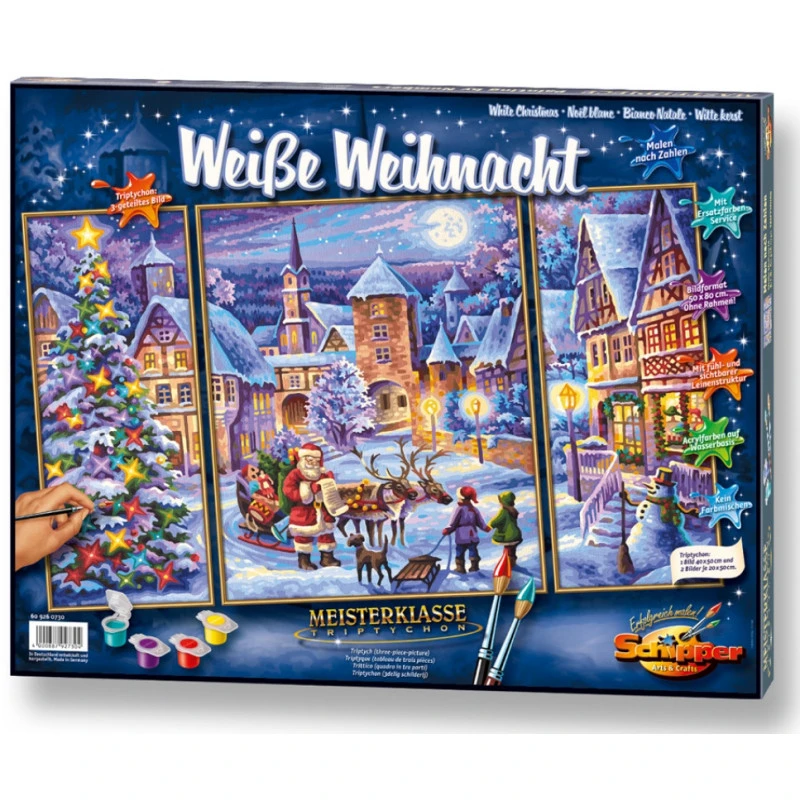 Witte Kerst - Schipper Drieluik 50 X 80 Cm - Afbeelding 2