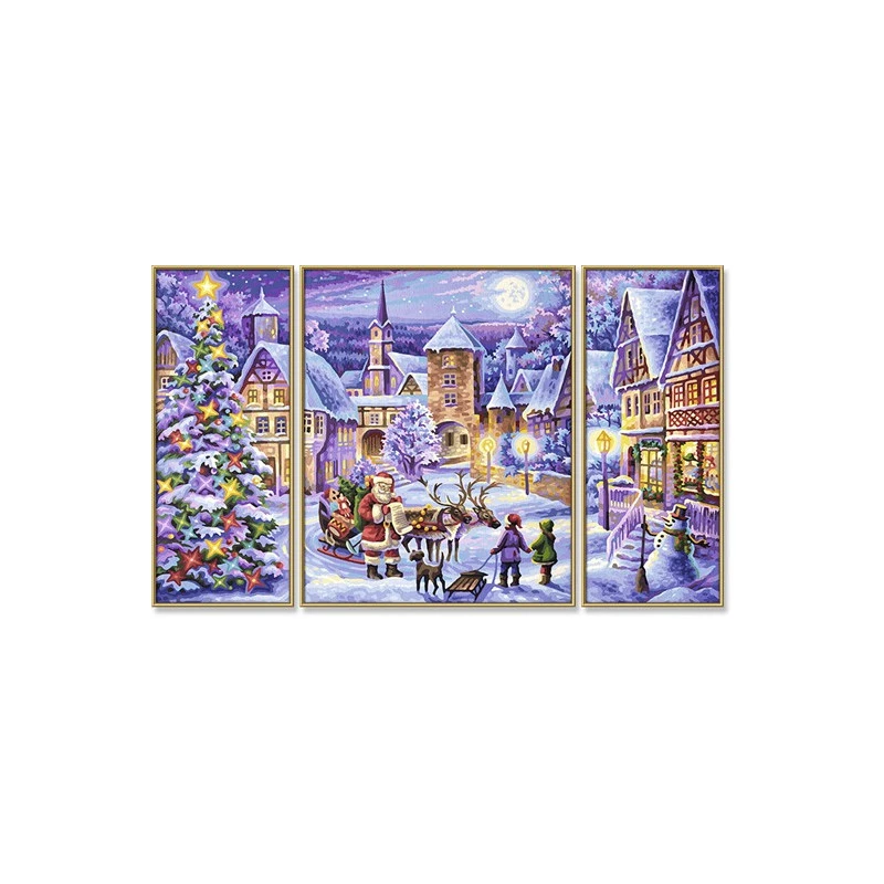 Witte Kerst - Schipper Drieluik 50 X 80 Cm