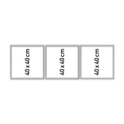 Zilverkl. Aluminium Lijst Drieluik 40/120 Cm