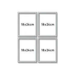 Zilverkl. Aluminium Lijst Quattro 18x24 Cm